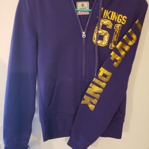 Minnesota Vikings PINK Victoria secret zip up